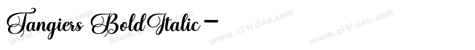 Tangiers BoldItalic字体转换